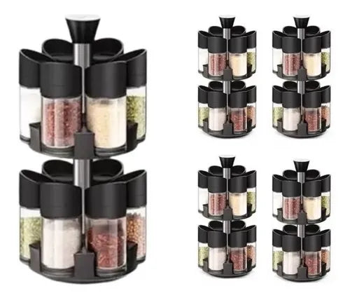 🌿 Set Especiero Giratorio 360° – 12 Frascos
